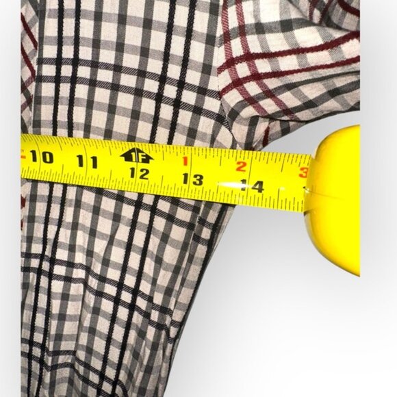 Zara ZW Collection plaid check Linen Blend LS midi dress bloggers favorite LS S - Picture 10 of 10